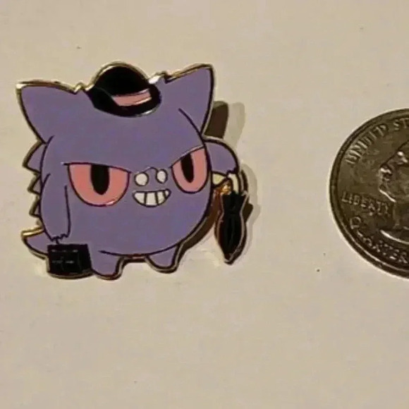 Gentleman Gengar Enamel Pin – Classy Pokémon Ghost-Type Collectible! - Picture 3 of 3